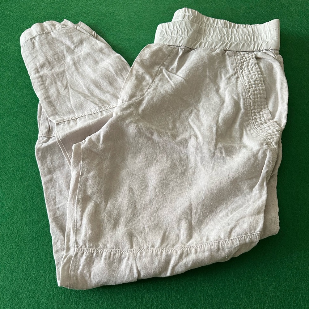 James Perse Patch Linen Pants in Calcite - women's size 2